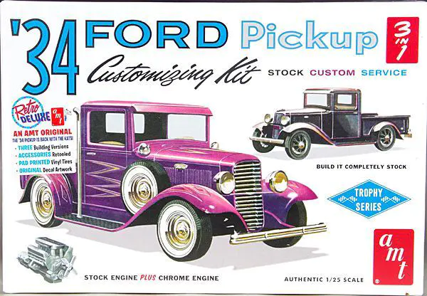 AMT 1934 Ford Pickup, Stock, Custom or Wrecker - Spotlight Hobbies