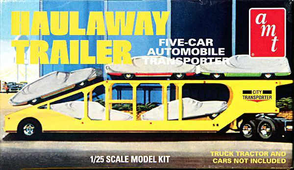 AMT - 5-Car Automobile Transporter Haulaway Trailer Model