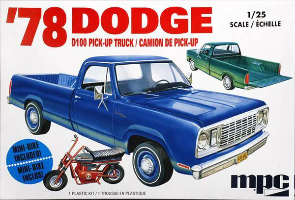 MPC 1978 Dodge D100 Longbed Sweptside 2WD Pickup with Rupp