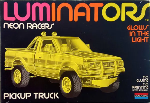 Monogram 1979 Datsun 4x4 Pickup Truck, Glows in the Dark, Snap Kit 