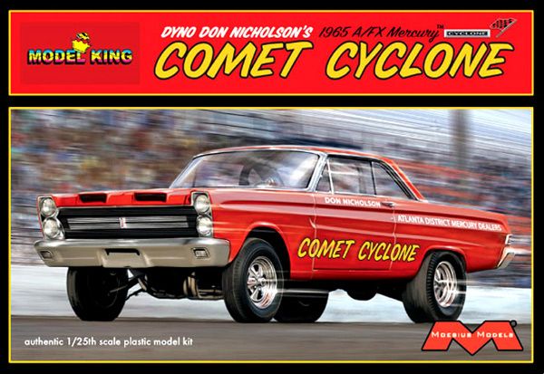 3X Moebius 1238 Model Kits – 1965 Dyno Don Nicholson Comet Cyclone 1/25 Scale Plastic Car Kits