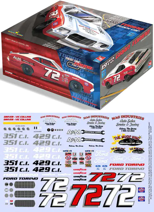 AMT (MPC) 1972 Ford Gran Torino NASCAR-Type Stock Car - Spotlight