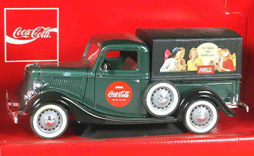 Coca-Cola 1936 Ford Bache, Metallic Dark Green with Black Fenders