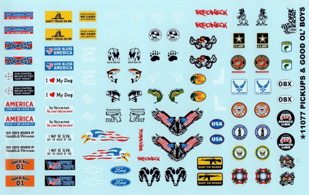 Gofer Racing Pickups & Good Ol' Boys Decal Sheet Spotlight Hobbies