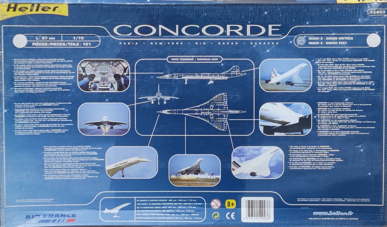 Heller Concorde Jet, 1/72 Scale - Spotlight Hobbies