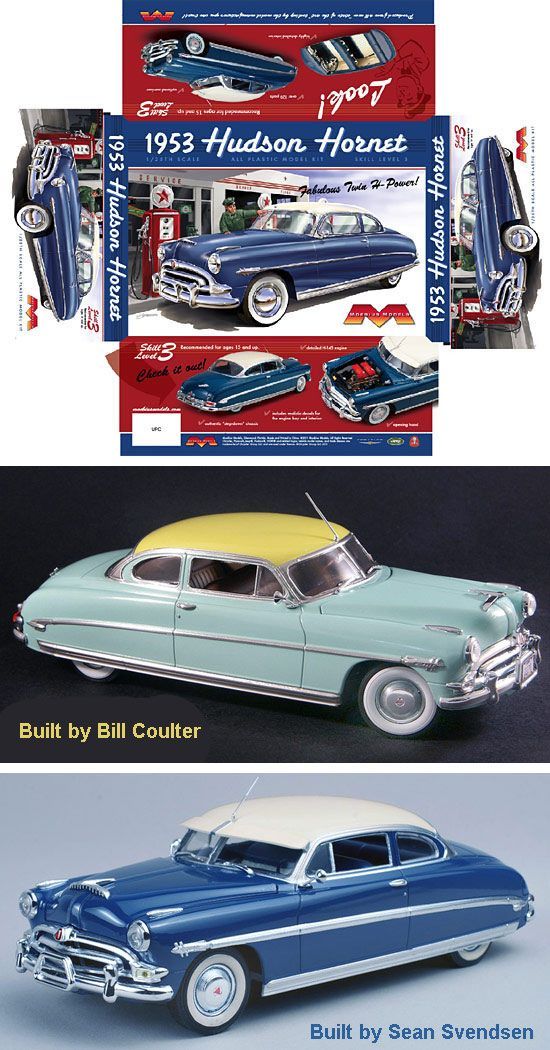 Moebius Models 1/25 Scale 1953 Hudson Hornet Plastic Model Kit – Skill Level 3, MPN 1200
