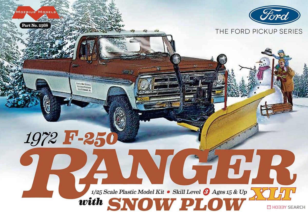 メビウスモデル 1/25 1972 ford f-250 レンジャーXLT Moebius 1972 Ford F-250 Ranger XLT 4x4 Pickup Truck with