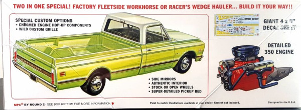 MPC 885 1/25 Scale 1972 Chevy Racer's Wedge – Plastic Model Kit, Unassembled