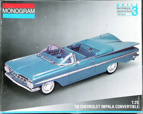 Model Kit Review - Monogram 59' Chevy Impala Convertible