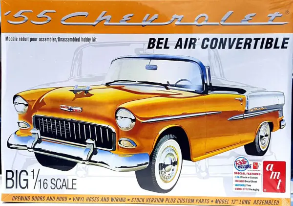 AMT 1955 Chevy Bel Air Convertible - 1/16 Scale - Stock or Street