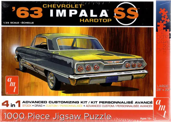 AMT 1963 Chevy Impala SS Hardtop 1000 pc. Puzzle - Spotlight Hobbies