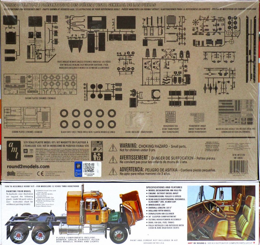 AMT GMC General Conventional Semi Truck Tractor with Sleeper ...