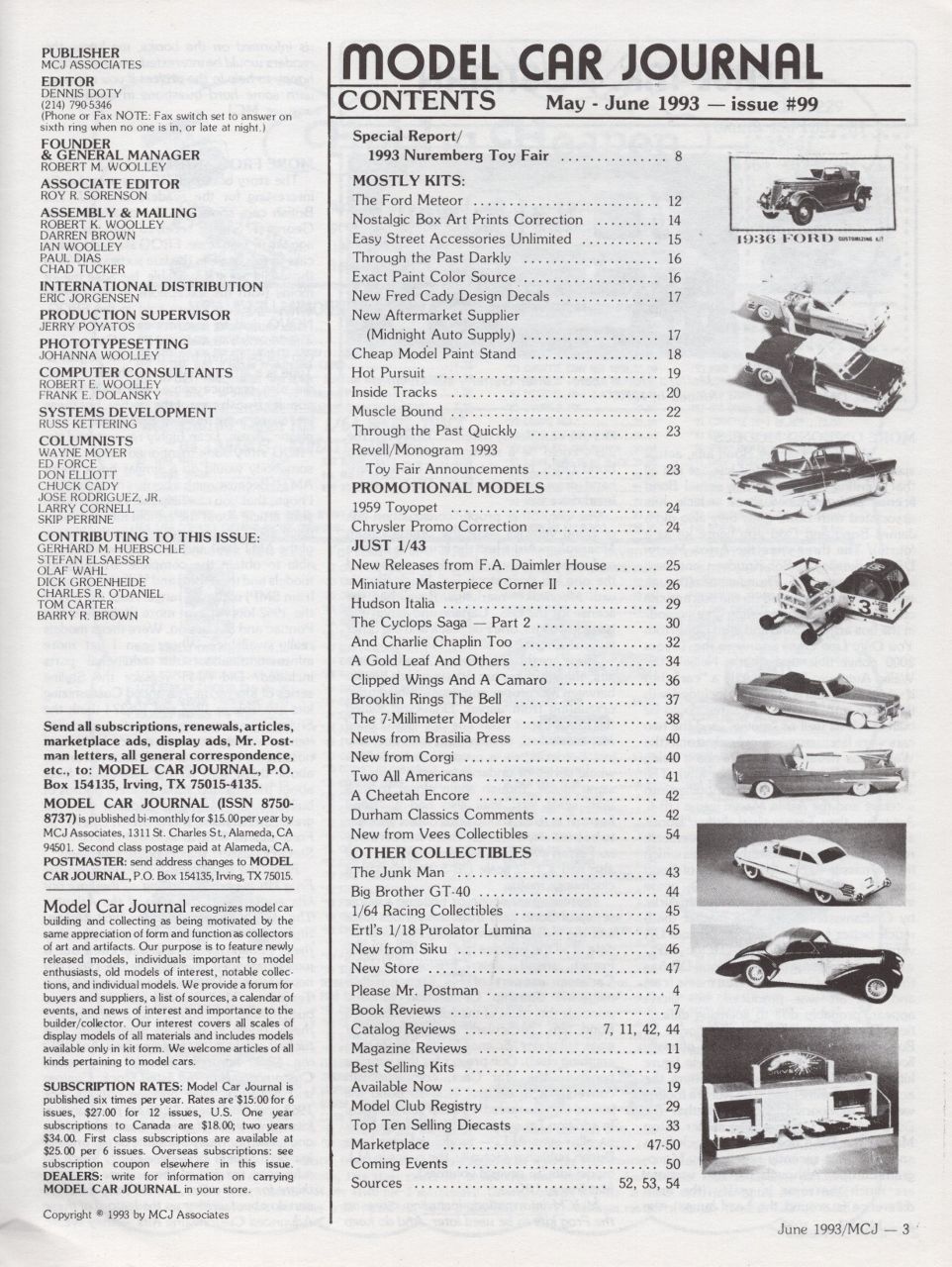 Model Car Journal, Issue 99 Uncirculated Spotlight Hobbies