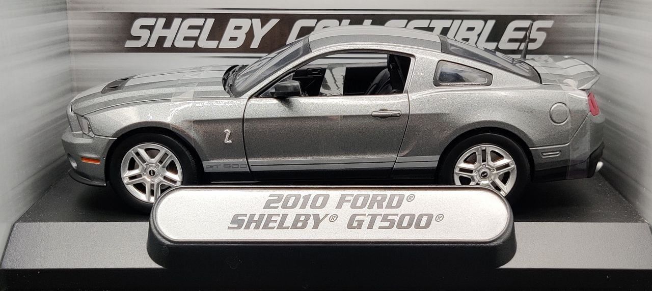Shelby Collectibles 2010 Ford Shelby GT500, Silver with Black