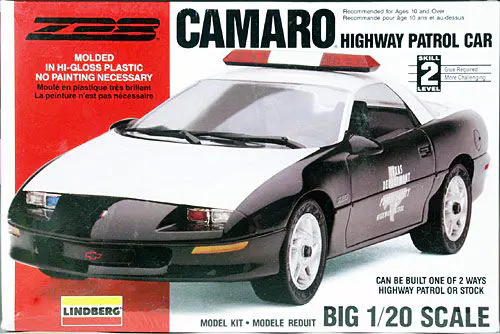 Lindberg 1994 Chevy Camaro Z-28 Texas Highway Patrol Car - 1/20