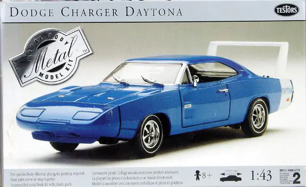 イーグルレース1/43 DODGE CHARGER DAYTONA 500マイル Testors 1969 Dodge Charger Daytona - Pre-painted Body Metal Kit