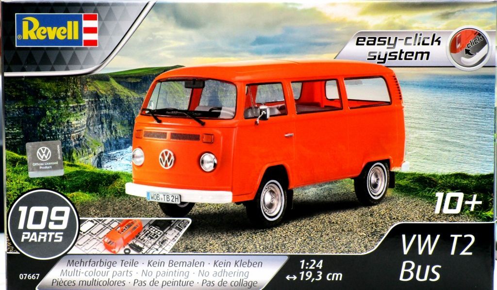 Revell 1970's Volkswagen VW T2 Bus Van - Easy Click System