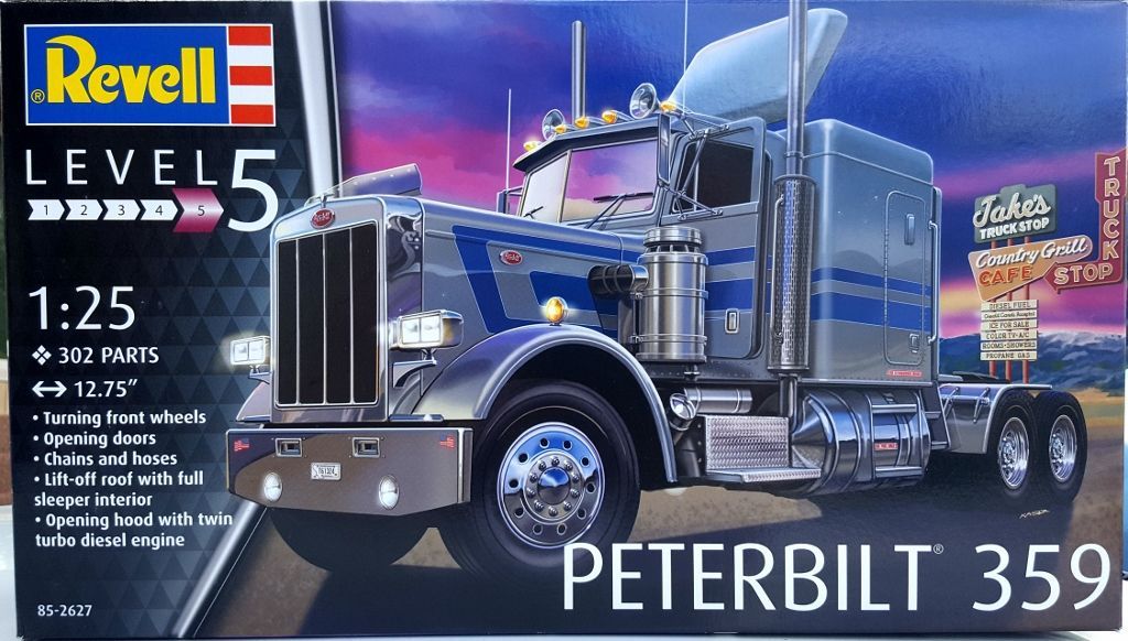 Revell Peterbilt 359 Semi Tractor Truck with Detailed