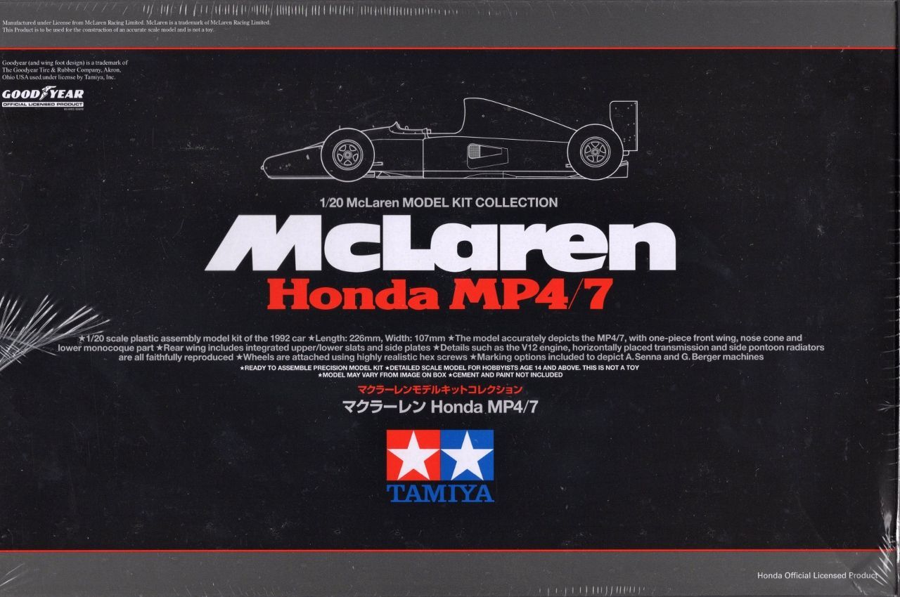 Tamiya McLaren Honda MP4/7 Formula 1, 1/20 Scale - Spotlight Hobbies