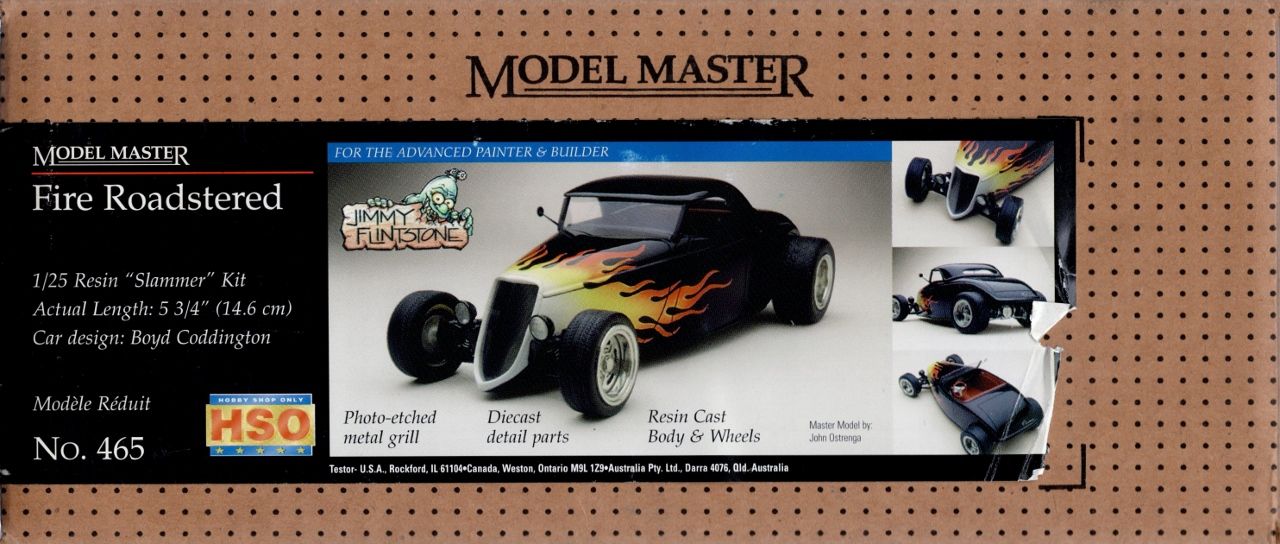 Testors Model Master Jimmy Flintstone Resin HSO "Fire Roadstered