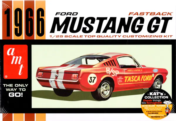希少！激レア！当時物！amt '66 FORD MUSTANG-GT AMT 1/25 scale 1966 Ford Mustang GT Fastback 2+2 plastic model kit