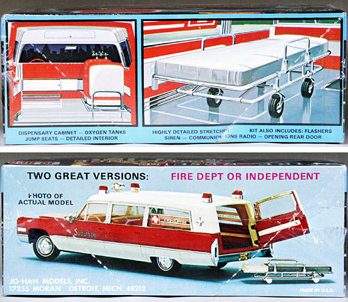 Jo-Han 1966 Cadillac Fire Rescue Ambulance - Spotlight Hobbies