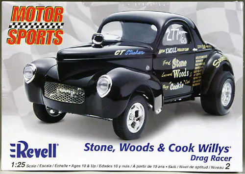 【中古】ｸﾙﾏS）Revell Stone Woods & Cook Willy's Drag Racer Model Car[18][240018381109] Revell 