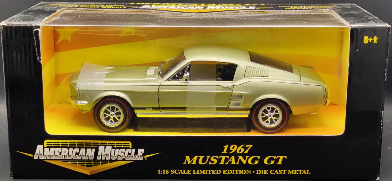 Ertl American Muscle 1/18 Scale 1967 Ford Mustang GT - Sage Green with  Black Interior - Spotlight Hobbies