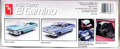 AMT 1959 Chevy El Camino - Stock, Custom or Drag - Spotlight Hobbies