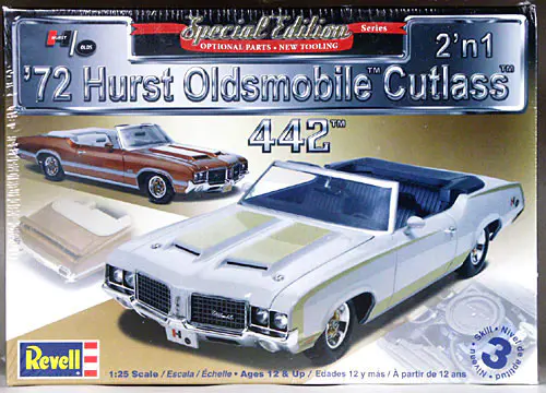 自動車 revell 1/25 '72 cutlass convertible donk Revell 1972 Olds Cutlass 442 or Hurst Olds Convertible - 2 'n 1