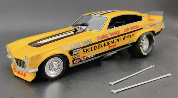 Revell “Speed Equipment World” Chevy Vega Funny Car Built Kit
