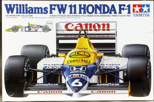 タミヤ 1/20 ウイリアムズ FW−11 ホンダ F1＋グレードアップパーツ Tamiya Williams FW-11 Honda F1 Formula 1 - 1/20 Scale - Spotlight