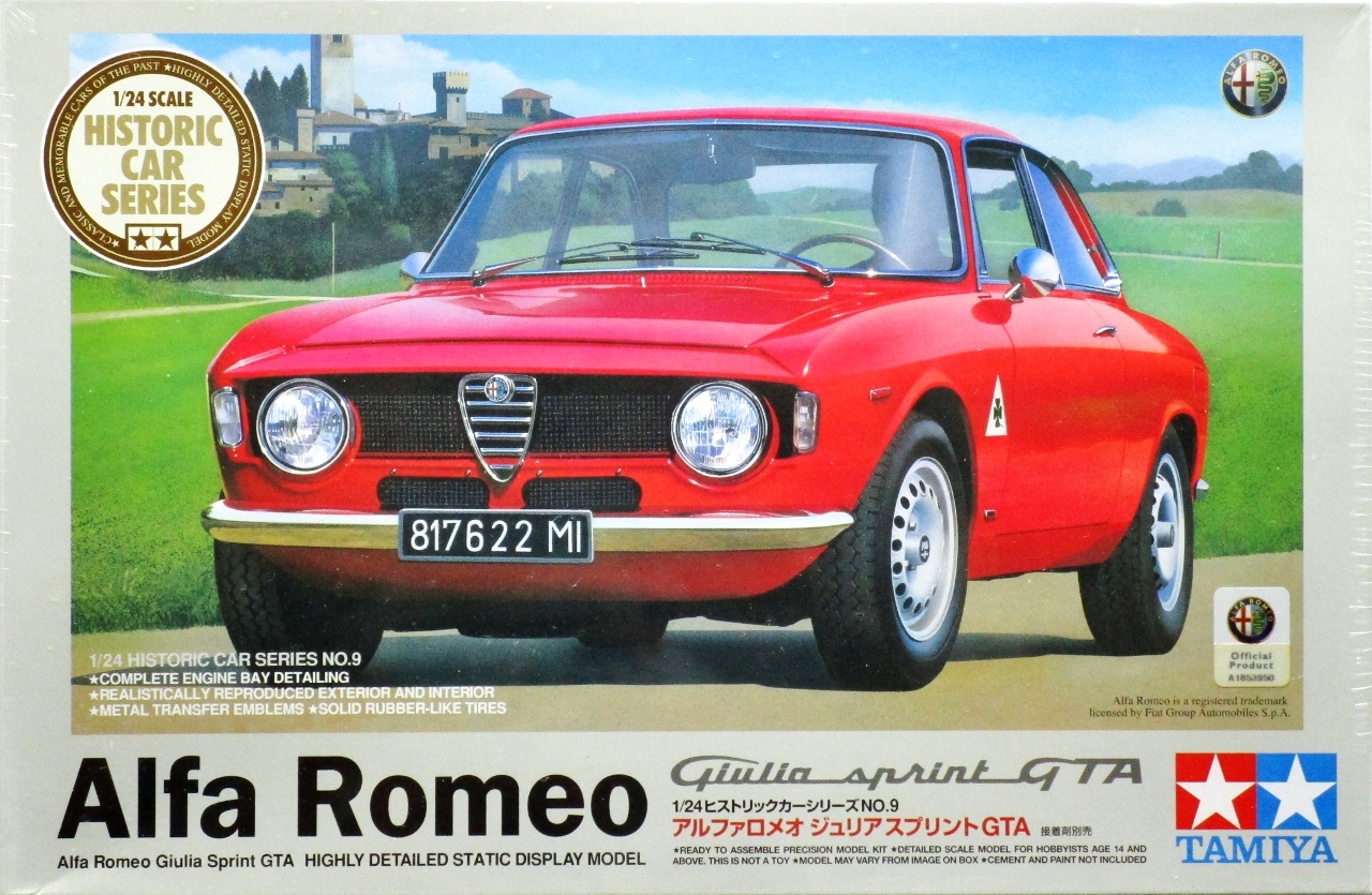 Kit Modèle Alfa Romeo Giulia Sprint GTA Tamiya 1/24 - Série No188, échelle 0.05 Pour Experts