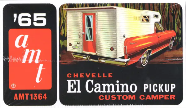 1965 Chevelle El Camino Pickup w/Custom Camper 1/25 AMT Models