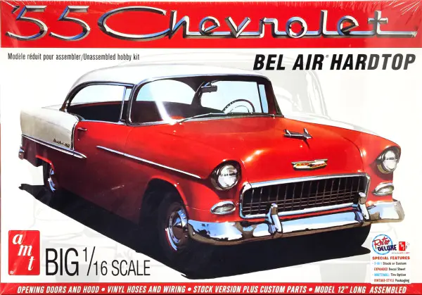 AMT 1955 Chevy Bel Air Hardtop - Stock or Street Machine - 1/16