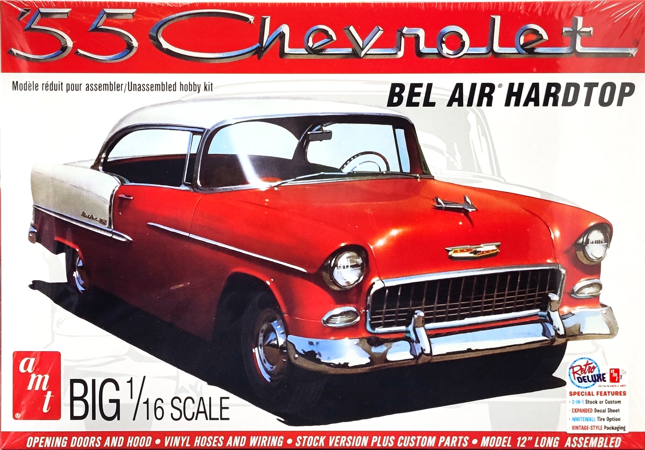 AMT 1955 Chevy Bel Air Hardtop - Stock or Street Machine - 1/16