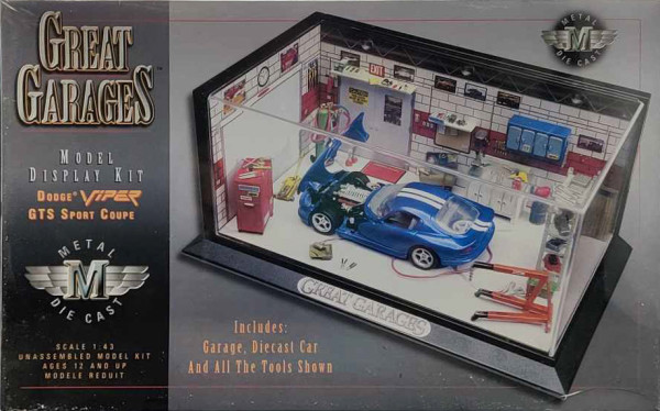 VIPER ガレージキット Great Garages Model Display Kit with Diecast Dodge Viper GTS Sport