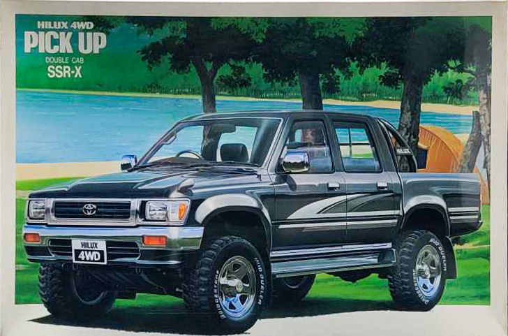 Aoshima 1994 Toyota Hilux Pickup Truck Double Cab SSR-X 4-Wheel
