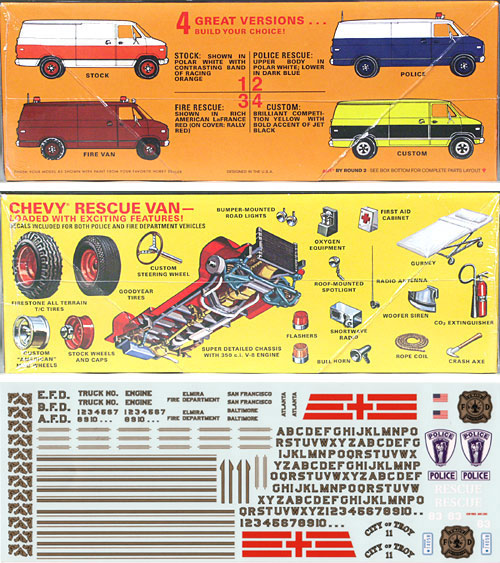 AMT 1975 Chevy Panel Rescue Van – Stock, Custom, Police or Fire Rescue ...