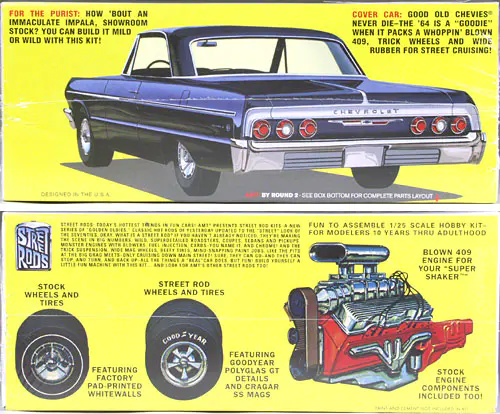 64 Chevy Impala SS Hardtop 未組立キット AMT 1964 Chevy Impala SS Hardtop 