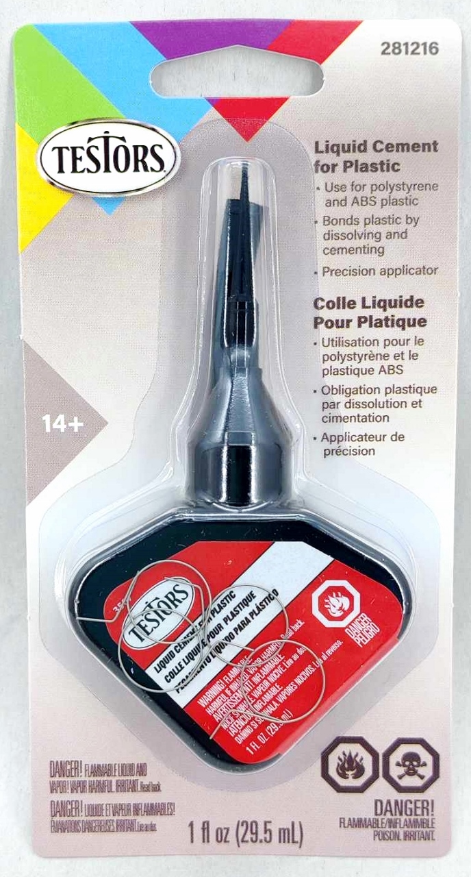 Testors Liquid Cement with Applicator 1 oz. Glue Spotlight Hobbies