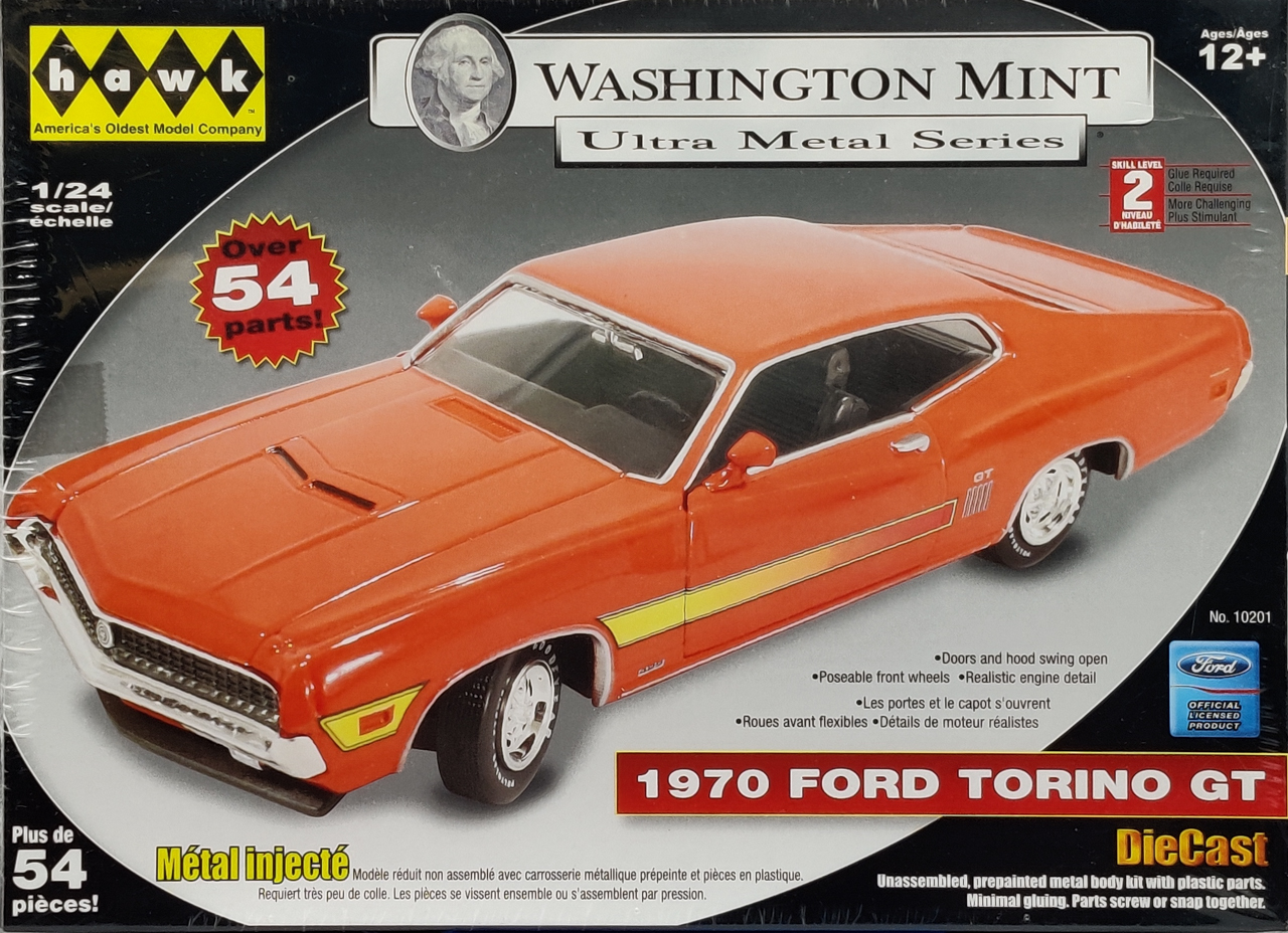 Hawk 1970 Ford Torino GT - Pre-painted Metal Body - Spotlight Hobbies, image size:1280x928