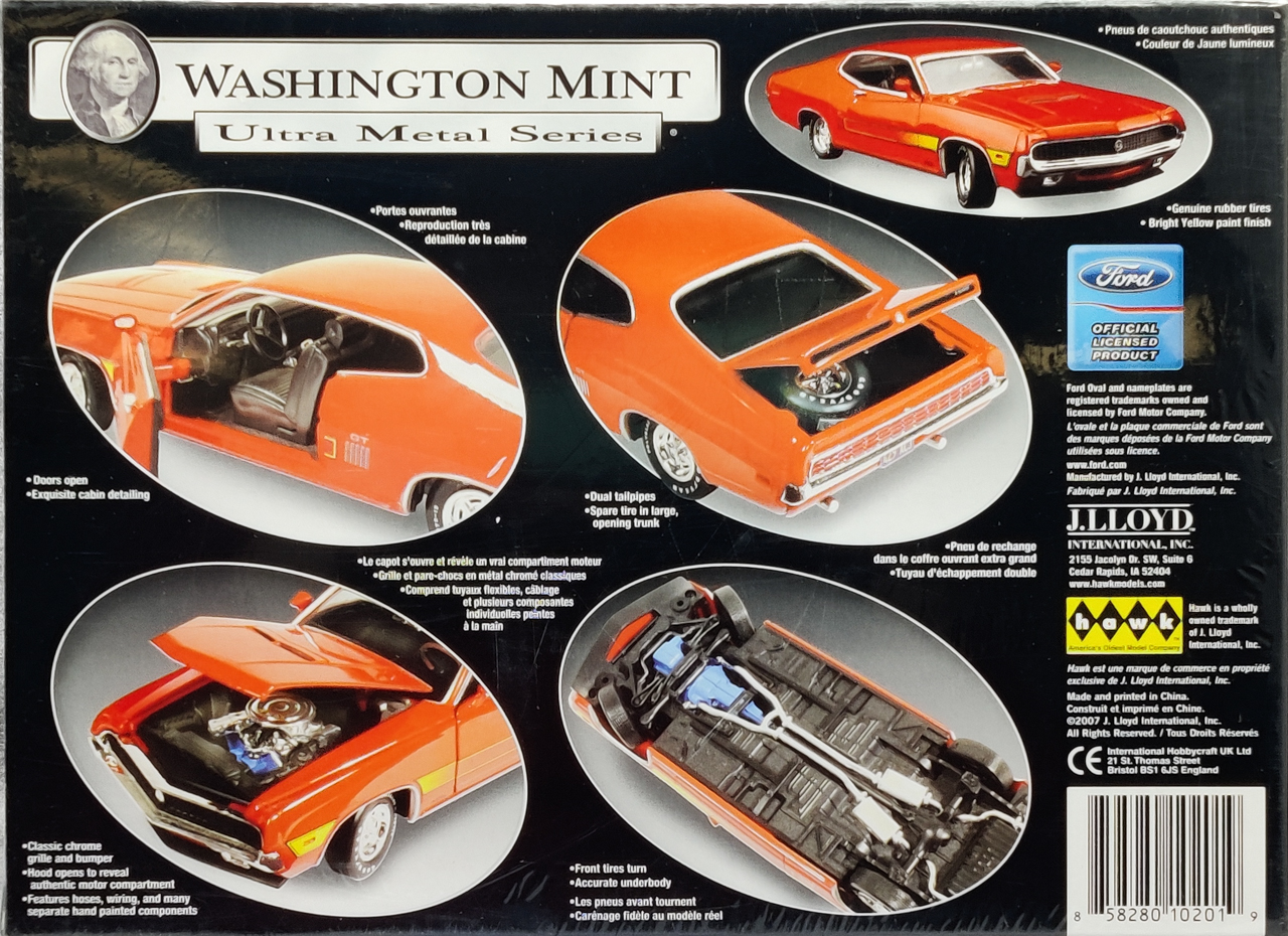 Hawk 1970 Ford Torino GT - Pre-painted Metal Body - Spotlight Hobbies, image size:1280x930