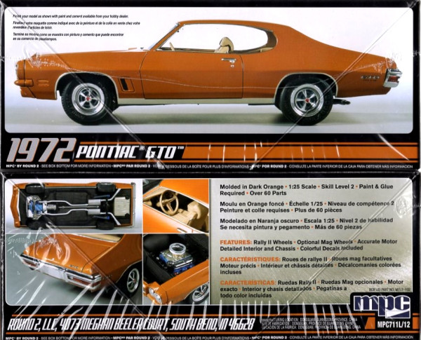 MPC 1972 Pontiac GTO Hardtop - Stock - Spotlight Hobbies
