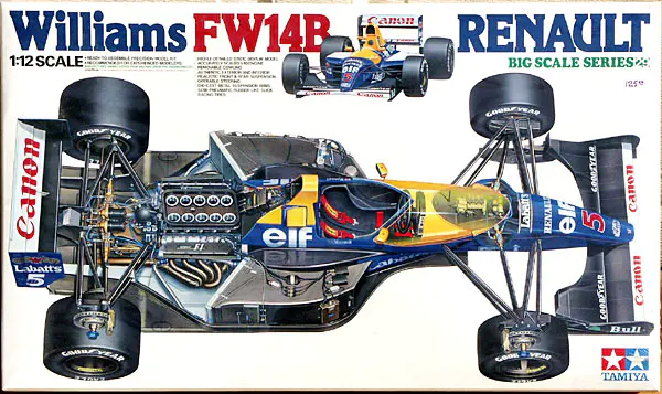 TAMIYA 1/12 ITEM 12029 ウイリアムズFW-14Bルノー Tamiya Williams FW14B Renault Formula One - 1/12 Scale