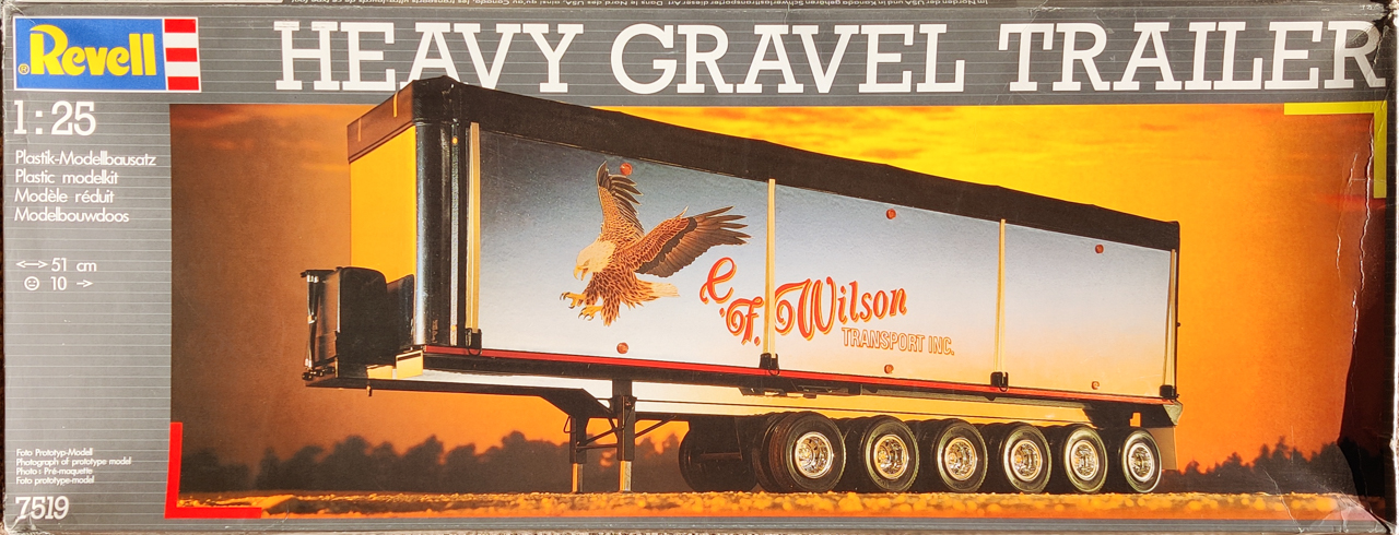 Maquette Revell remorque camion 7519 Heavy Gravel Trailer 1:25