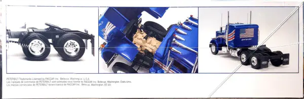 Revell 1/25 – Peterbilt 359 Avec Remorque Transport Autos – Maquette Montée Occasion