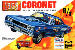 MPC 1968 Dodge Coronet Hardtop with Trailer