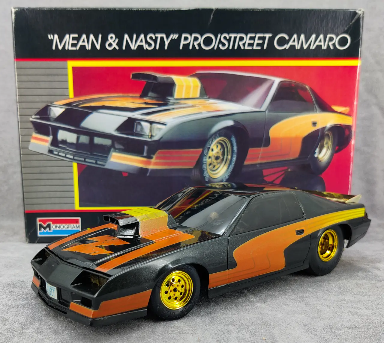 Monogram 1984 Chevy Camaro Pro Street “Mean & Nasty” Built Kit