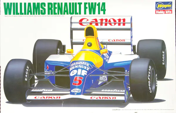 Hasegawa Williams Renault FW14 Formula 1 - 1/24 Scale
